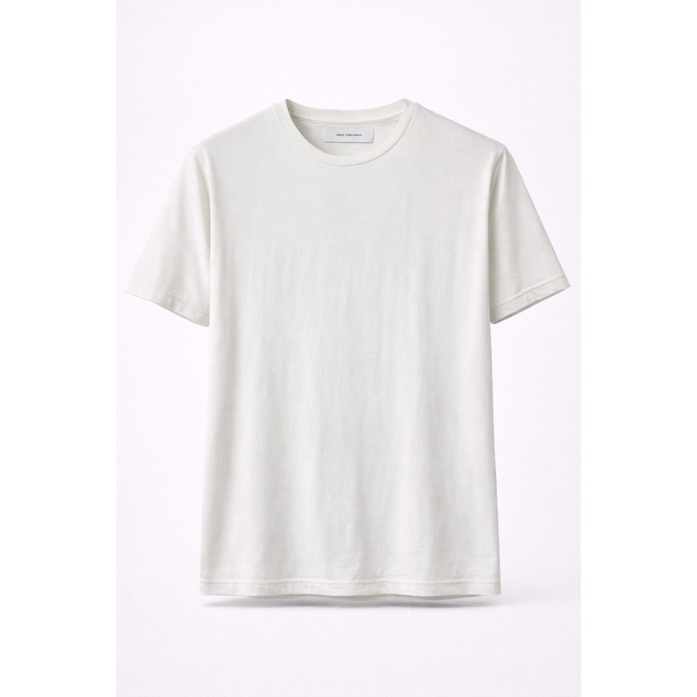 Italic Mens White Bamboo T Shirt Size M‎ Soft Stretch Crewneck Tee